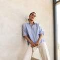 Afbeelding laden in Galerijviewer, Norel pin stripe blouse/indi grey