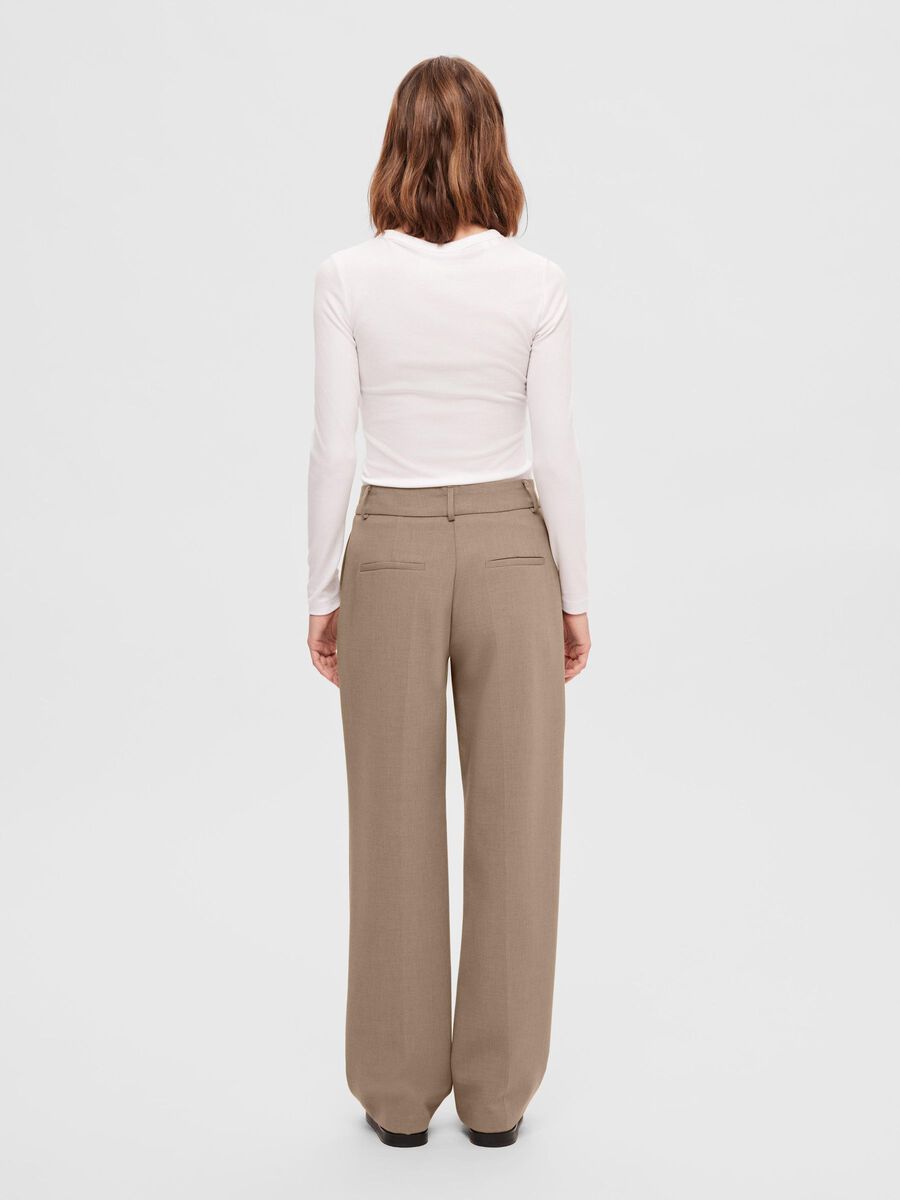 SLFRITA MW WIDE PANT CAMEL MLG N NOOS