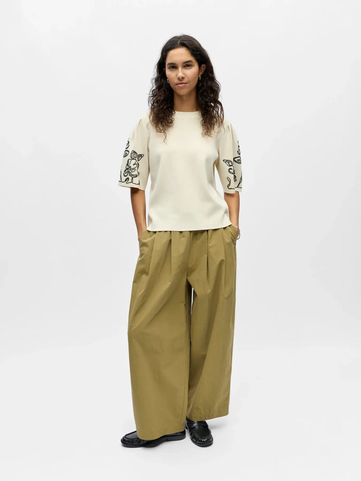 OBJFLORA 2/4 RE KNIT PULLOVER 143