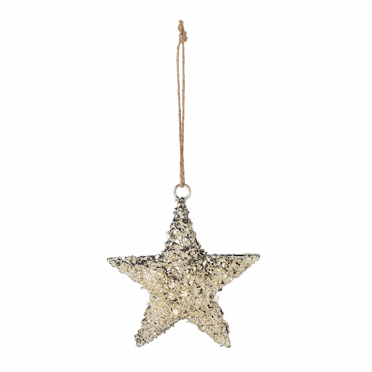 Ornament Sarika ster in goud ijzer, L 15 cm - Bloomingville