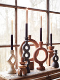 Afbeelding laden in Galerijviewer, Kandelaar Stacked Circles Antraciet