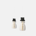 Load image into Gallery viewer, Honeycomb Snowmen H9/12cm Off White S/2pcs