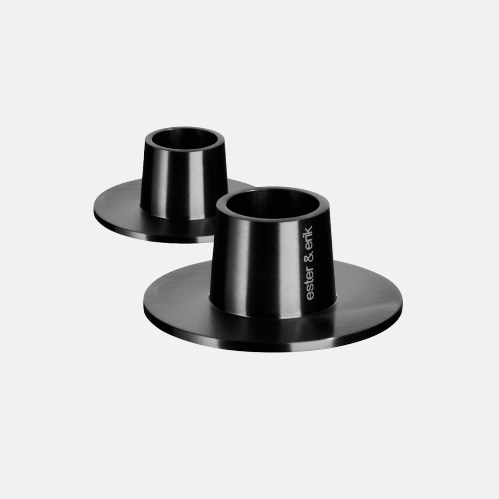 Kaarsenhouder Medium Black | MAT