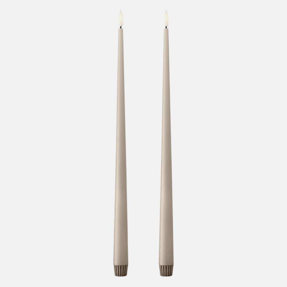LED Taper Kaars 40cm | 2st. | Linen Grey