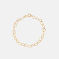 Afbeelding laden in Galerijviewer, Linked Hearts Bracelet Gold Plated