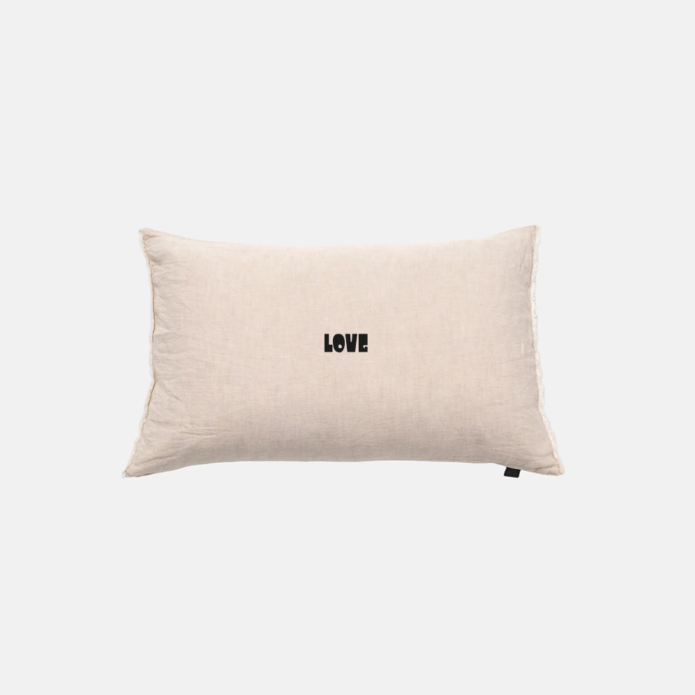 Kussenhoes Zand Bold LOVE Zwart