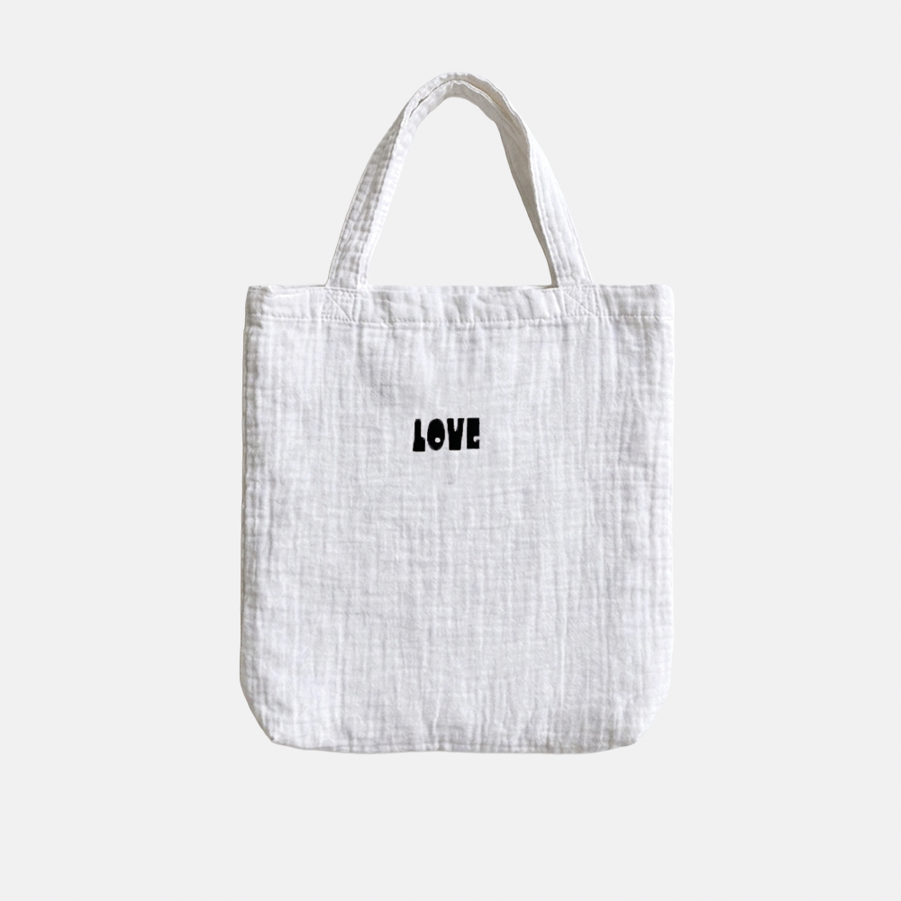 Cozy Cover 2.0 White Bold LOVE Zwart
