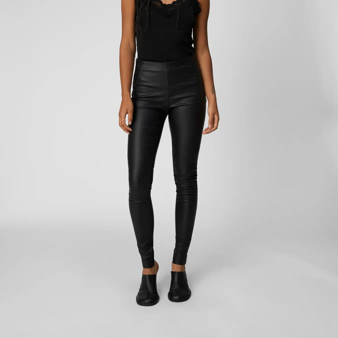 OBJBELLE MW COATED LEGGINGS NOOS