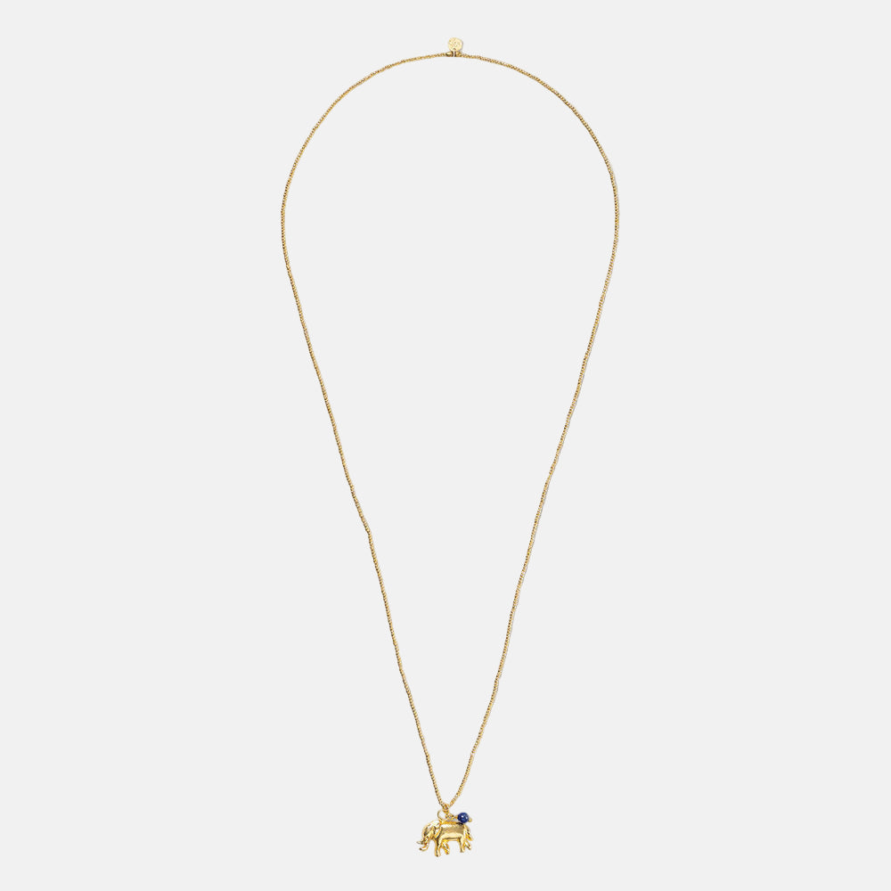 Paradise Lapis lazuli necklace gold chain