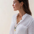 Load image into Gallery viewer, Paradise Aventurine Gold Colored Necklace