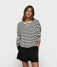 Afbeelding laden in Galerijviewer, loose long sleeve tee modal stripes