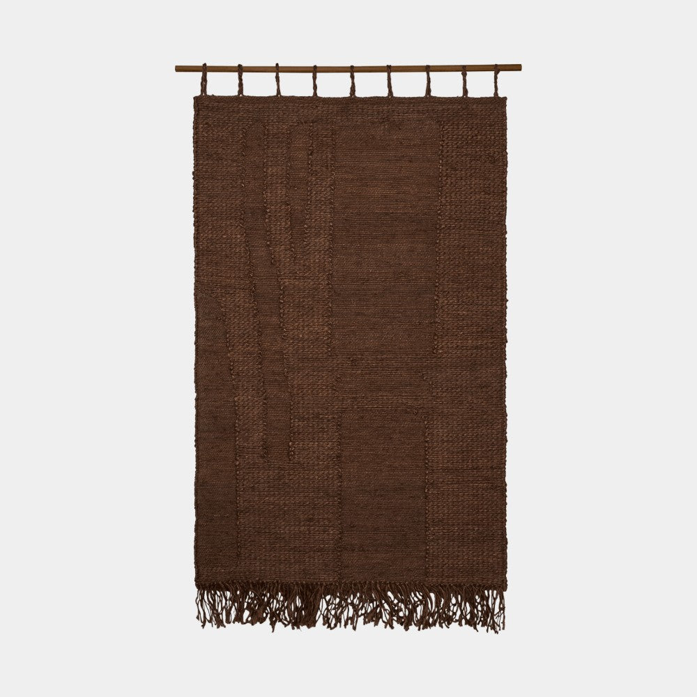 Wandkleed Harvest dark chocolate van jute, 100 x 165 cm - Ferm Living
