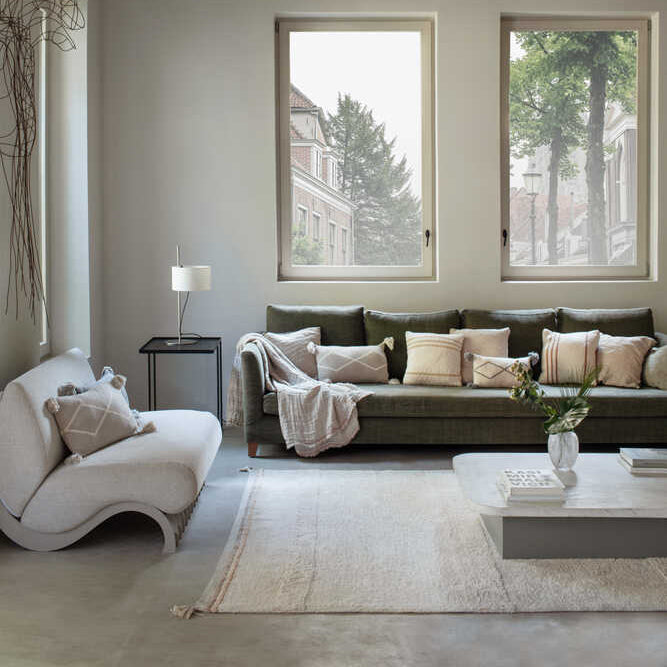 WASHABLE RUG BLOOM NATURAL