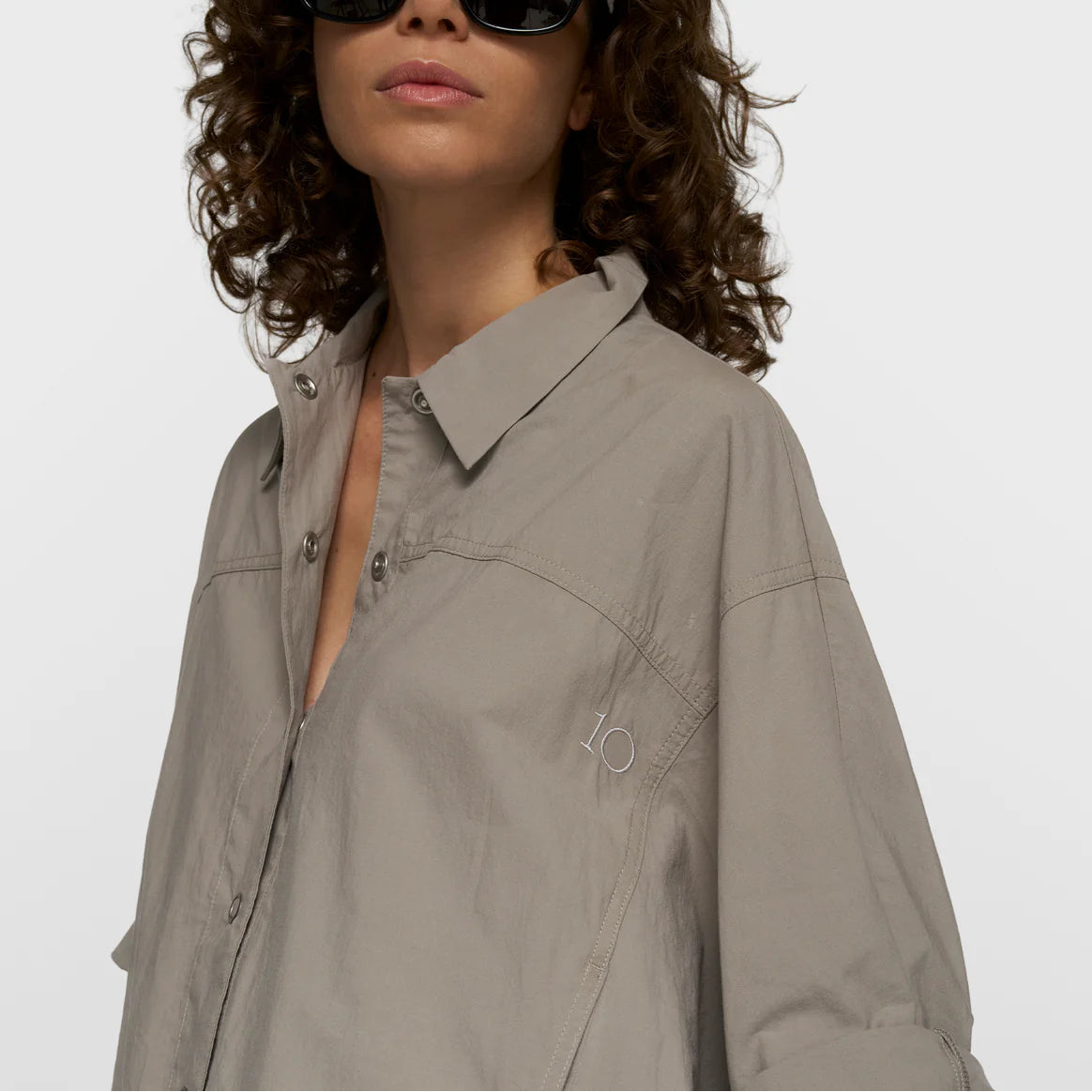 wide crinkle jacket