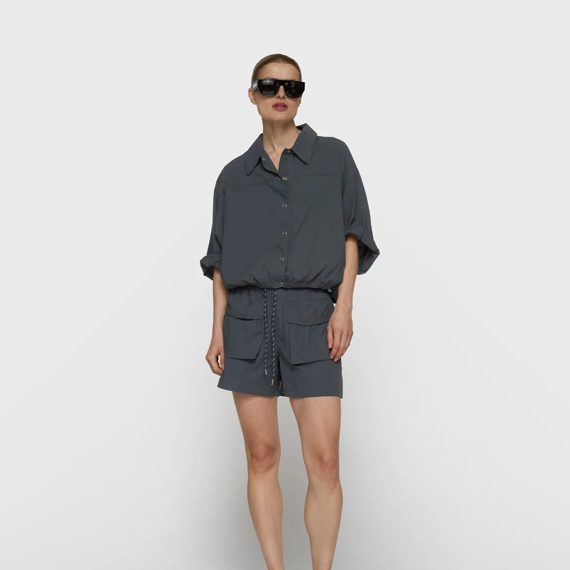 wide crinkle jacket
