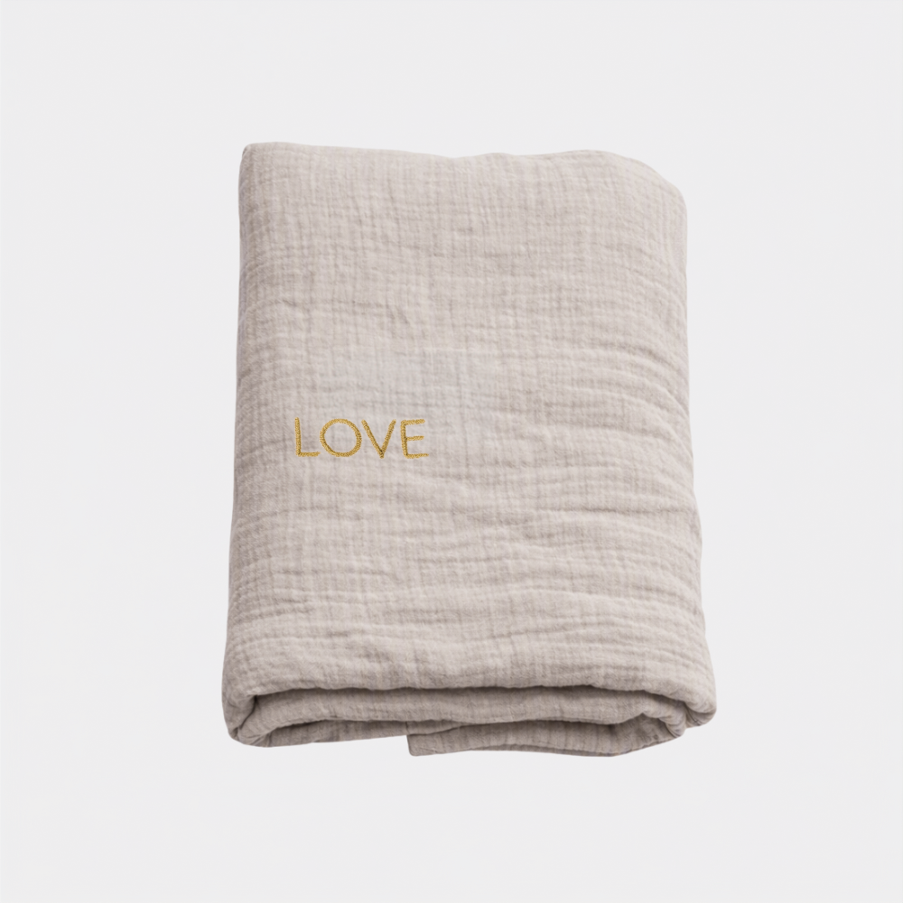 Cozy Cover 2.0 Greige Thin LOVE Goud