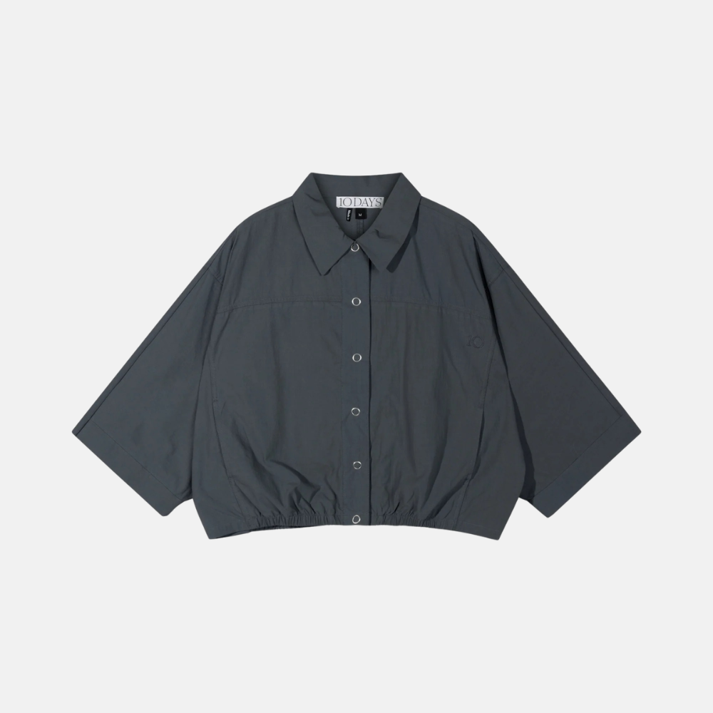 wide crinkle jacket