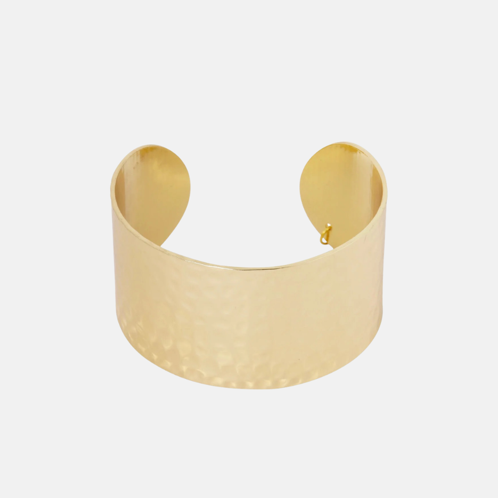Brede gehamerde bangle II