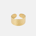 Afbeelding laden in Galerijviewer, Vergulde ring met geometrisch patroon
