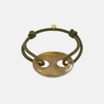 Afbeelding laden in Galerijviewer, Armband met XL opengewerkte bedel / army
