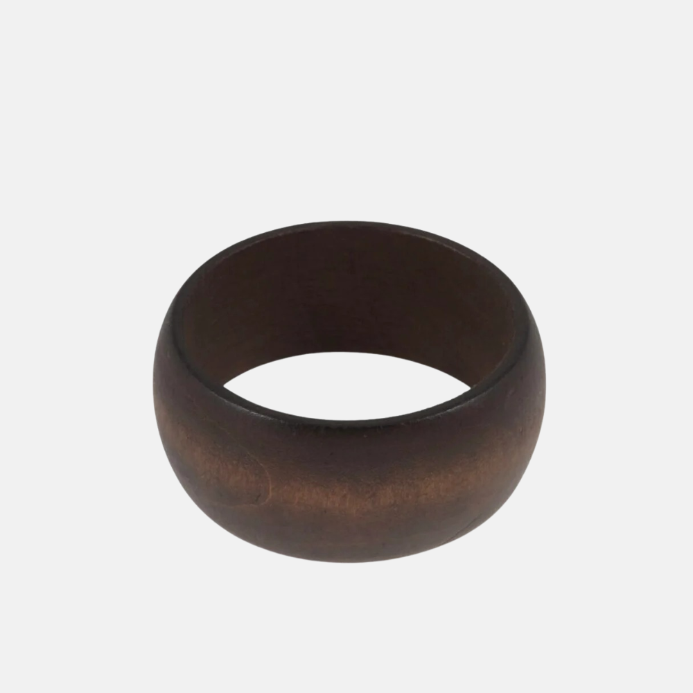Mat bruine houten bangle large