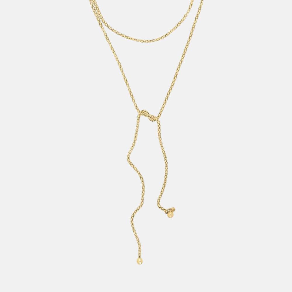 Lange knoop ketting / Goud