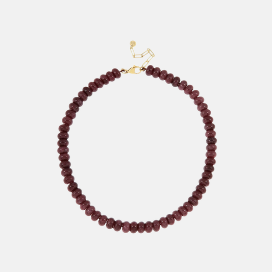 Gemstone ketting / aubergine
