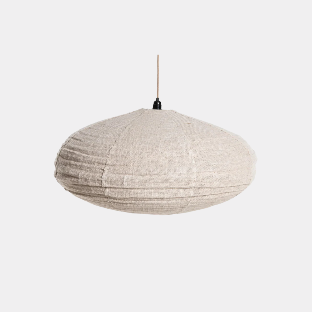 Linnen hanglamp UFO Beige