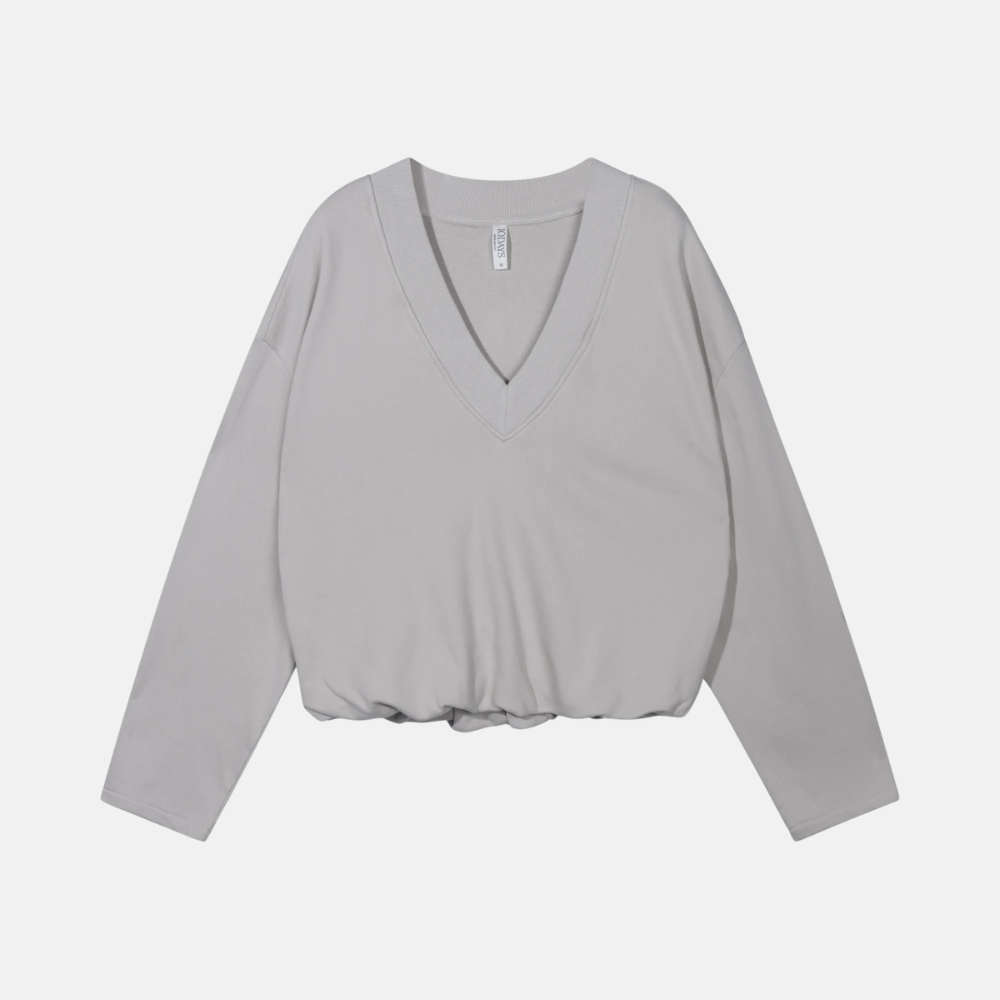 v-neck balloon sweater