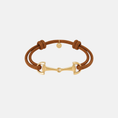 Afbeelding laden in Galerijviewer, Armband met touw en gouden gesp / Camel
