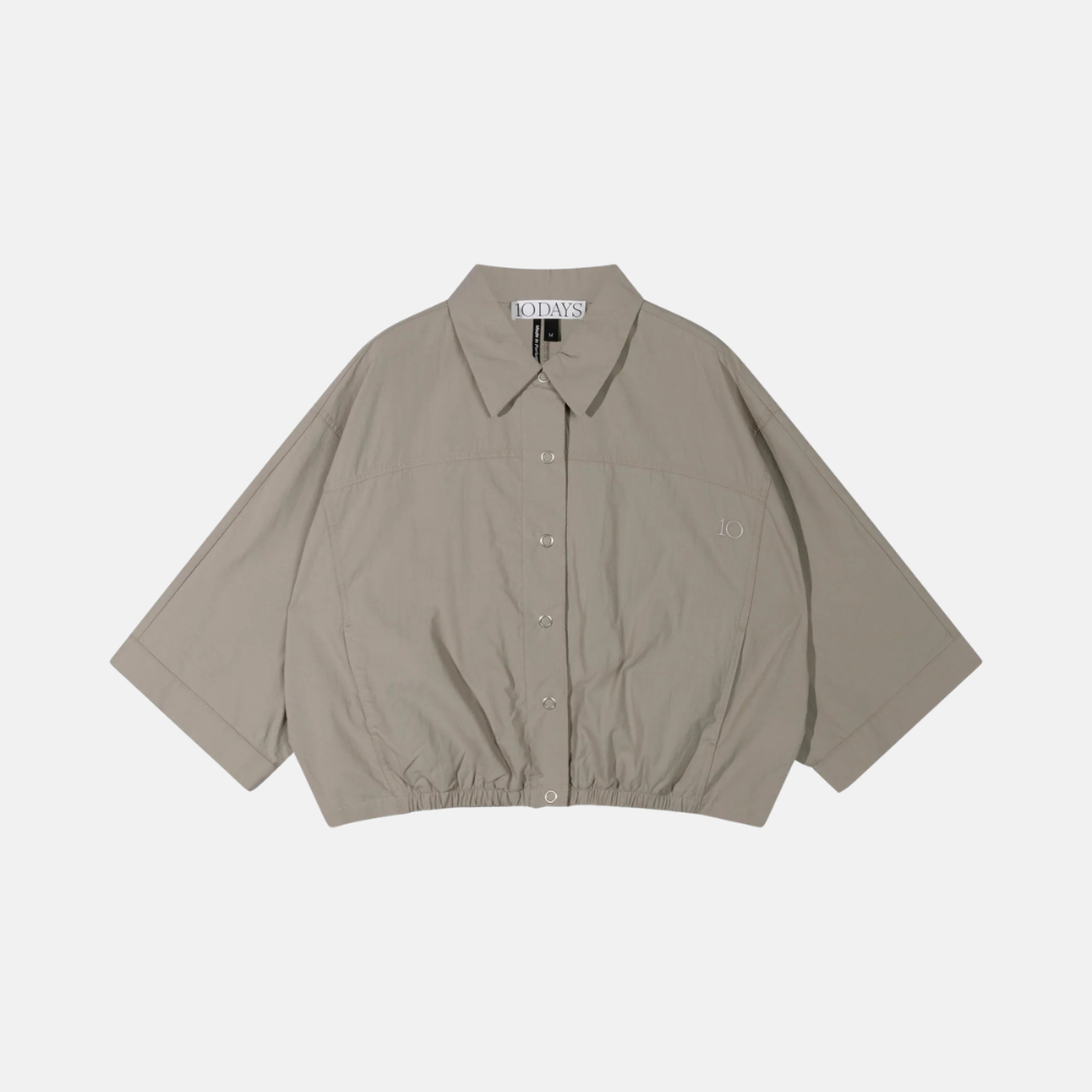 wide crinkle jacket