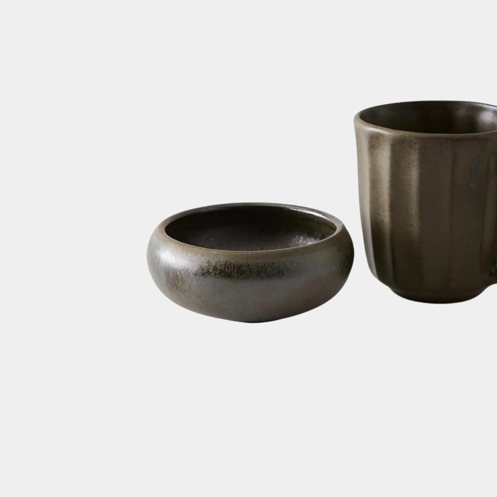 Elba Bowl Globe XS Dark Green/Brown