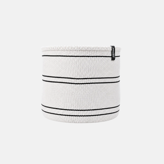Mifuko Basket White Stripes