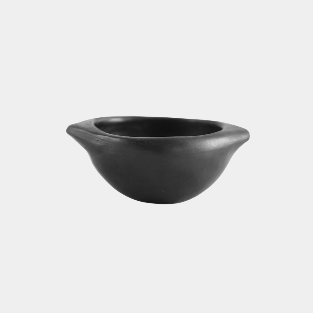 Black Pottery Kommetje + Handgrepen | CH26.EA
