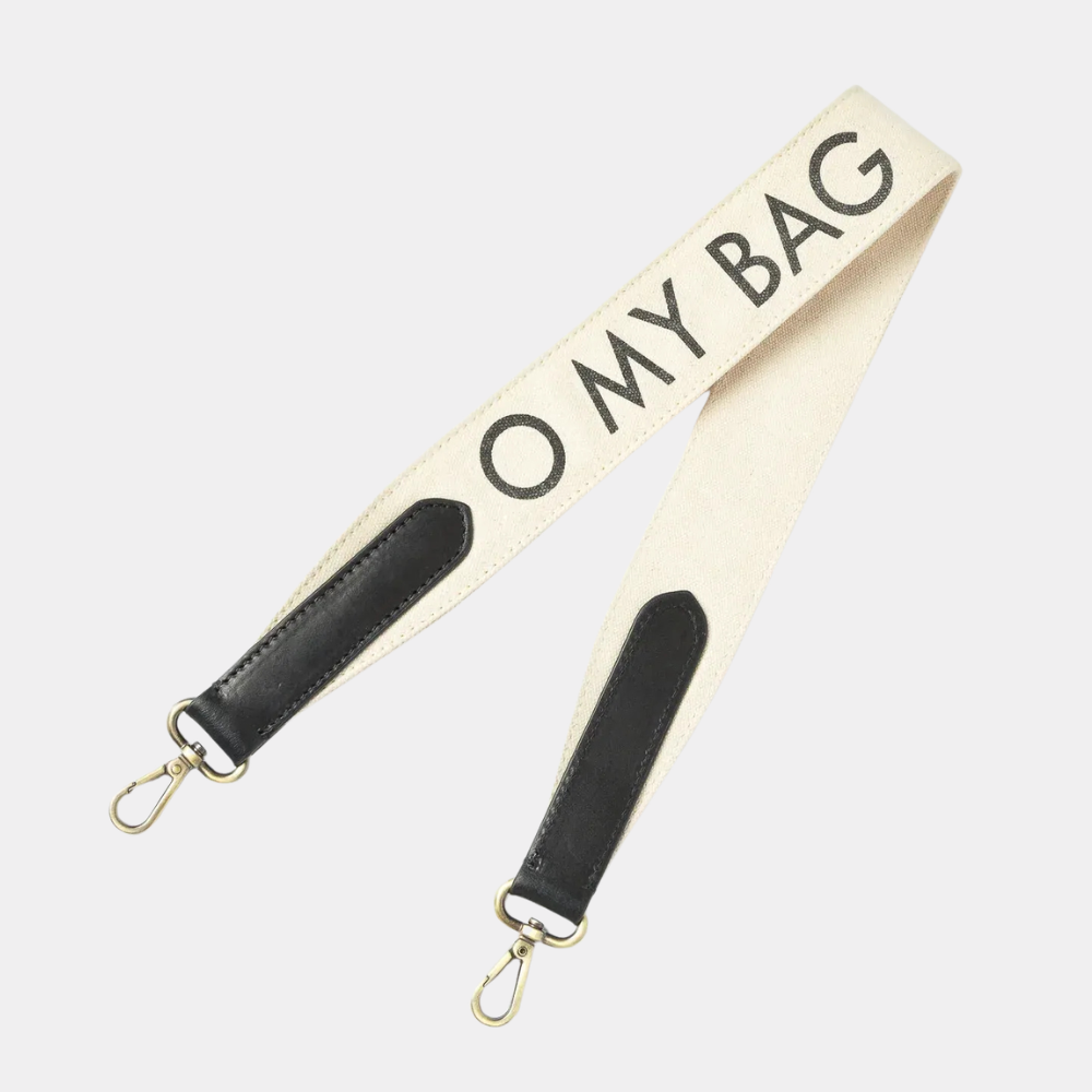 Shoulder Canvas logo strap White & Black Classic