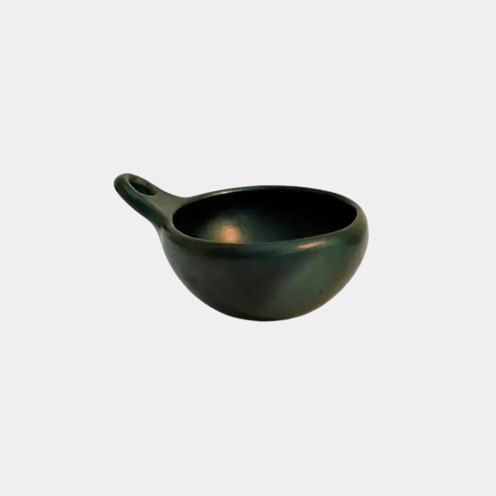 Black Pottery Kom Met Handgreep | CH22.1