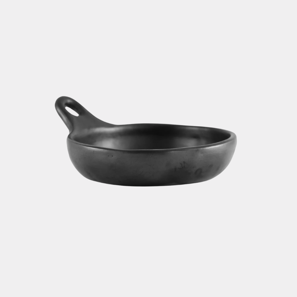 Black Pottery Bord Met Handgreep | CH50.3