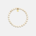 Load image into Gallery viewer, Armbandje met gemstone balletjes / off-white
