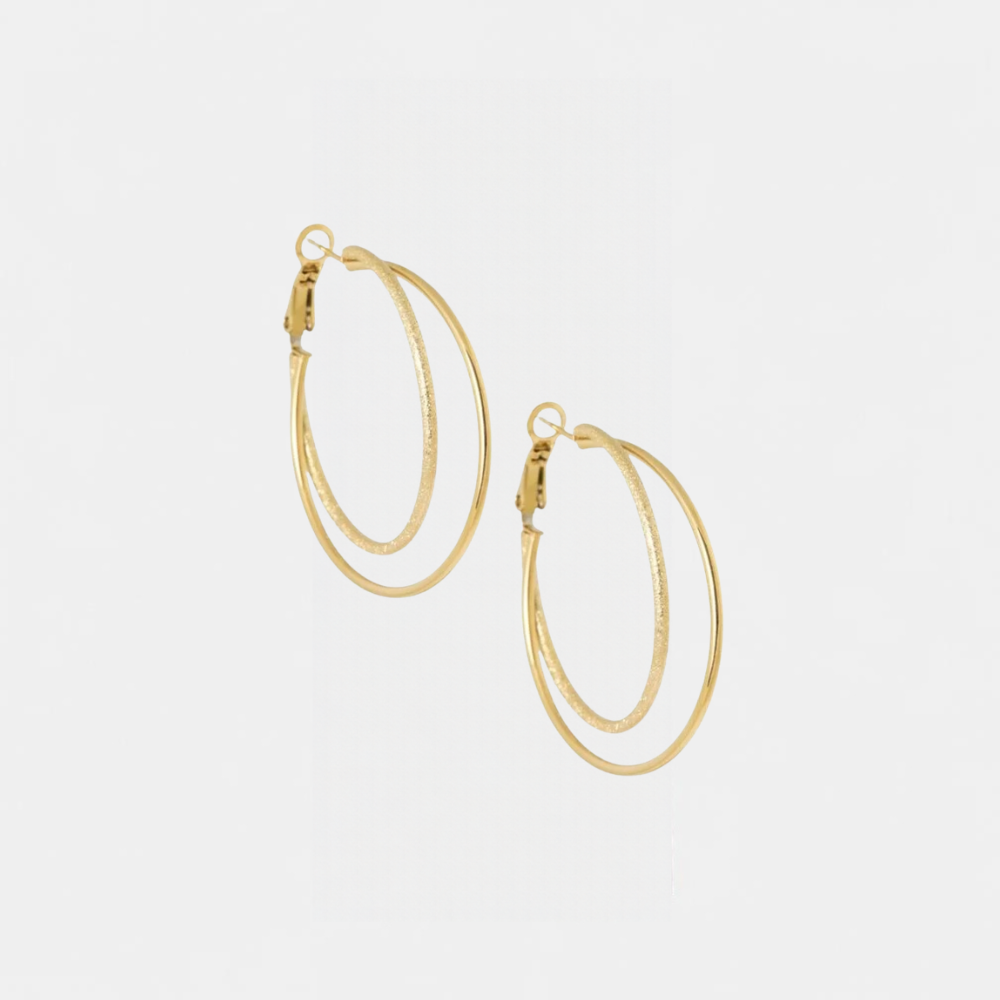 Golden hoops "double"