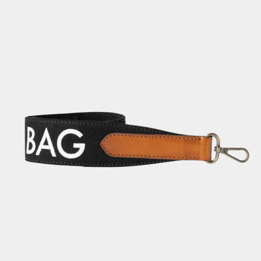 Cavas logo strap black & cognac classic leather