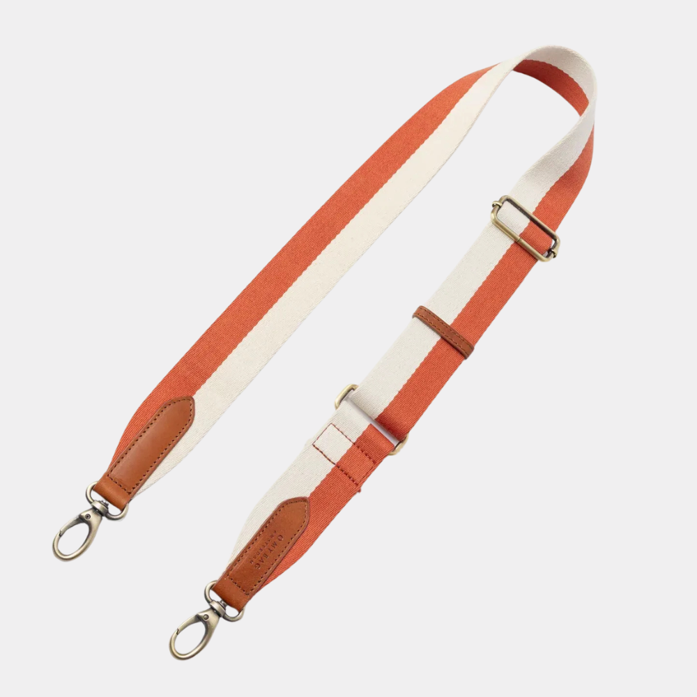 Stripe Webbing Strap Classic Leather