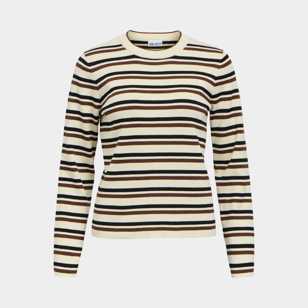 OBJESTER L/S RE KNIT PULLOVER NOOS