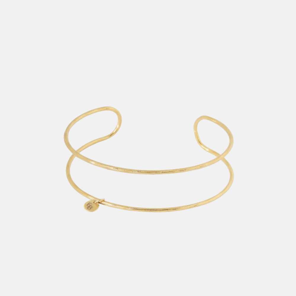 2-delige bangle met patroon / Goud