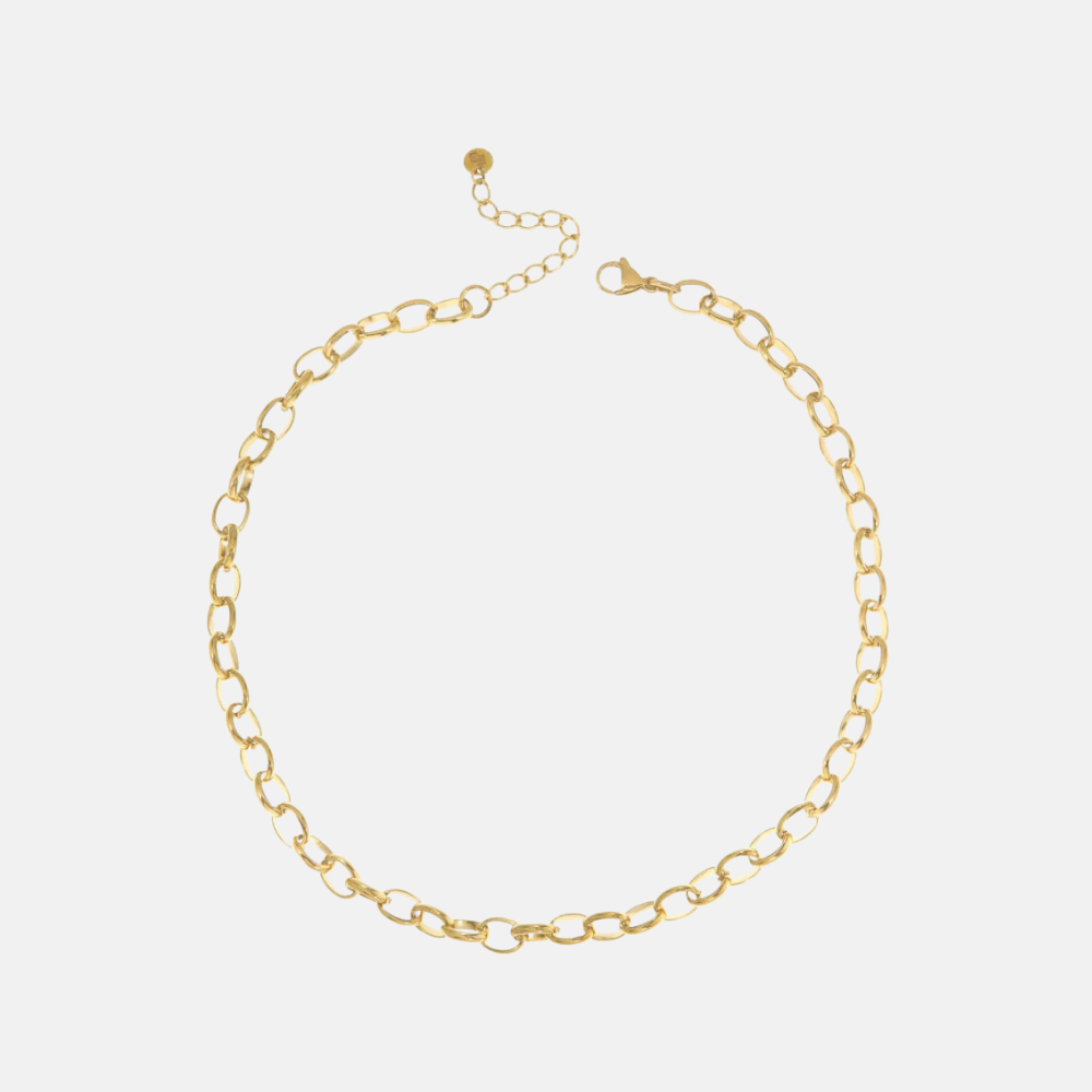 Kort ketting met grove ovale schakels