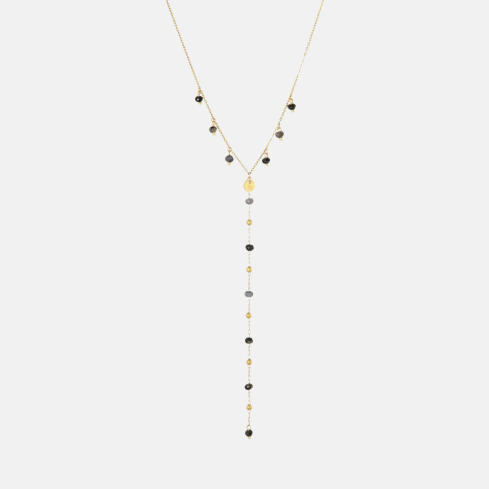 Gemstone Cascade ketting / grijs