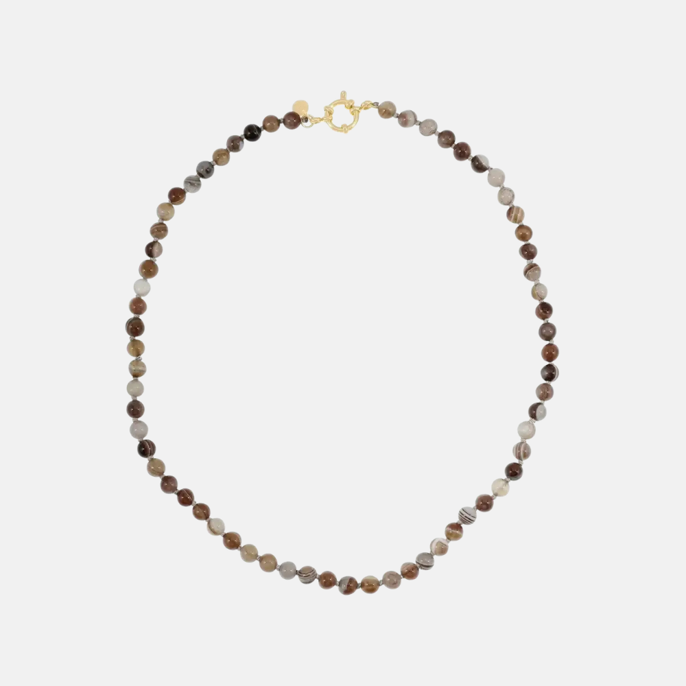 Fijne gemstone ketting / agaat-mêlée