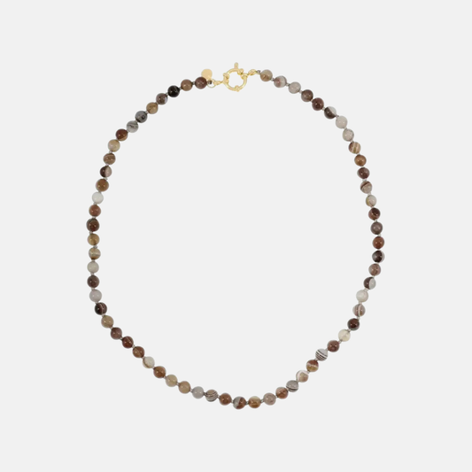 Fijne gemstone ketting / agaat-mêlée