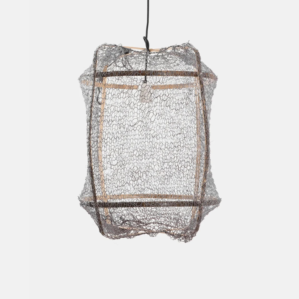 Sisal Net Hanglamp Grijs