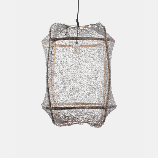 Sisal Net Hanglamp Grijs