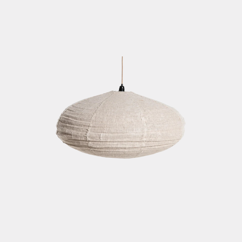 Linnen hanglamp UFO Beige